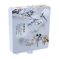 3D沖水箱 掛壁式水箱衛(wèi)生間沖洗水箱 排水箱靜音 花開(kāi)富貴