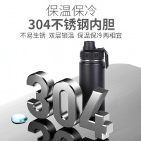 現(xiàn)貨吸管蓋太空水壺不銹鋼運動保溫杯戶外漸變色大容量水壺